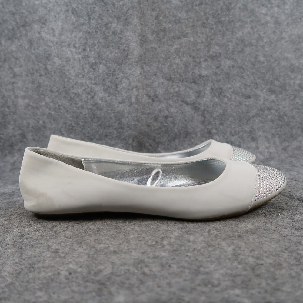 Dollhouse Shoes Womens 8 Ballet Flats Embellished Round Toe Slip On Comfort